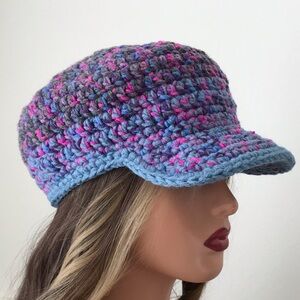 Chunky Crochet baseball cap , crochet baseball hat , A100